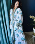 Aqua Shell naisten kimono aamutakki Puuvillavaatteet Powell Craft