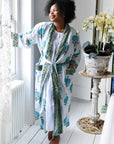 Aqua Shell naisten kimono aamutakki Puuvillavaatteet Powell Craft