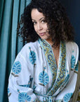 Aqua Shell naisten kimono aamutakki Puuvillavaatteet Powell Craft