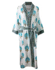 Aqua Shell naisten kimono aamutakki Puuvillavaatteet Powell Craft