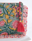 Toilettilaukku - Green, Lemon & Pink Mixed Print Laukut Powell Craft