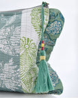 Toilettilaukku - Green Mixed Fabric Print Laukut Powell Craft