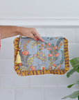 Toilettilaukku - Grey & Coral Quilted Laukut Powell Craft