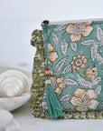 Toilettilaukku - Mint & Mustard Floral & Green Succulent Laukut Powell Craft