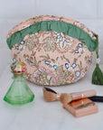Toilettilaukku - Peach And Green Print Laukut Powell Craft