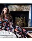 Velvet Burnt Orange Print naisten kimono aamutakki Puuvillavaatteet Powell Craft