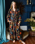Burnt Orange naisten kimono aamutakki Puuvillavaatteet Powell Craft