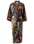 Burnt Orange naisten kimono aamutakki Puuvillavaatteet Powell Craft
