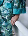 Green Leaf naisten kimono aamutakki Puuvillavaatteet Powell Craft