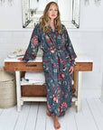 Grey Fruit naisten kimono aamutakki Puuvillavaatteet Powell Craft