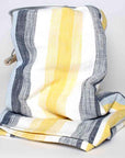 Kotimainen raitapyyhe 160 x 60 cm, keltainen Towel Kaurilan Sauna
