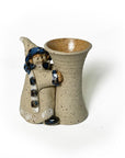 Maahinen Kynttilän jalka / Pieni maljakko Ceramics Kristiina Keramiikka Turkoosi myssy