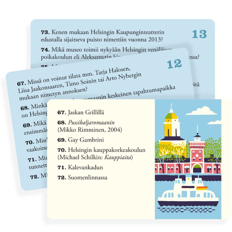 Helsinki-kysymyskortit Pelit Kehvola Design 