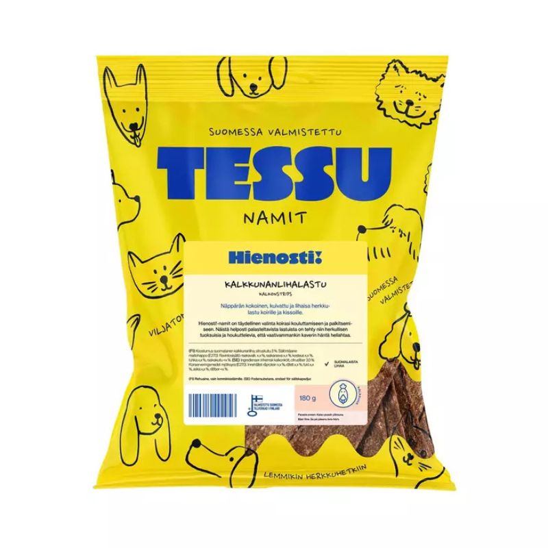 Hienosti! Kalkkunalihalastu 180g Lemmikkituotteet Tessu 
