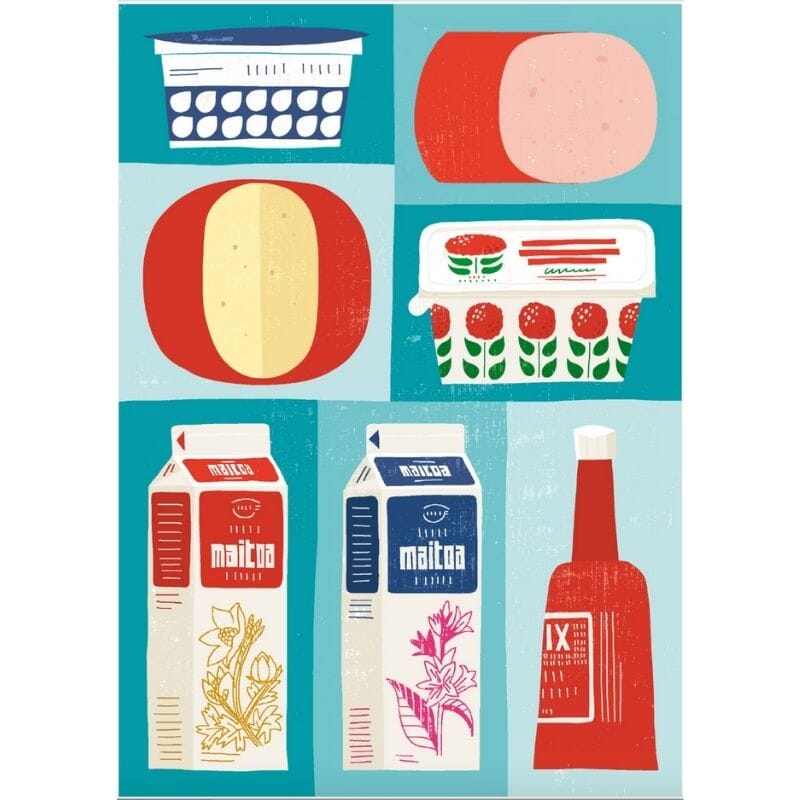 Jääkaappi postikortti Postikortit Kehvola Design 