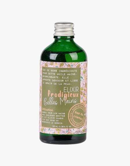 Mas du Roseaun ihoa ravitseva käsiseerumi kauniissa 100ml vihreässä kierrekorkillisessa pullossa.