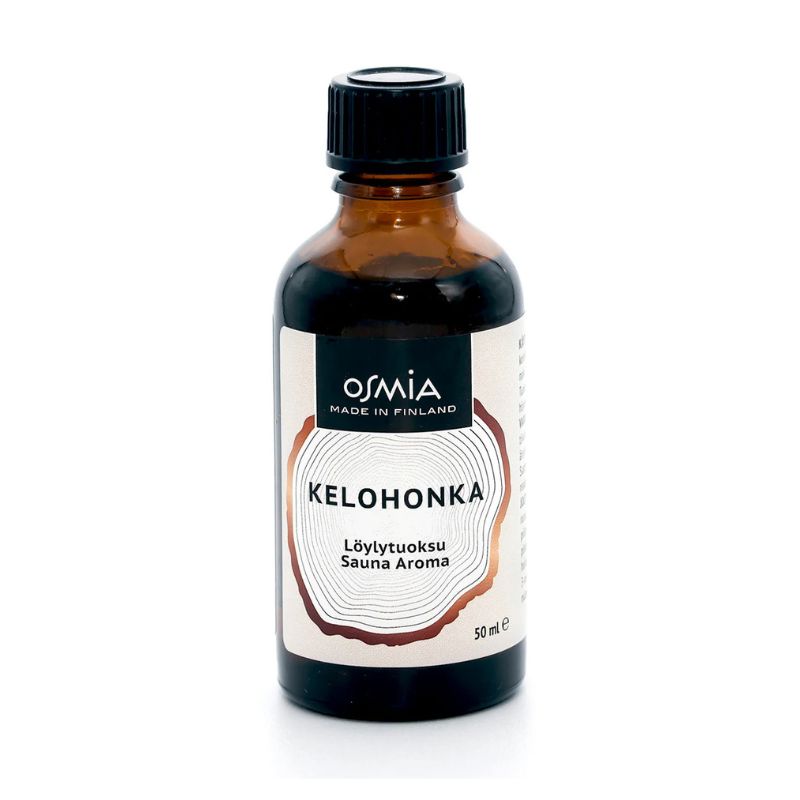 Osmia Kelohonka-löylytuoksu 50 ml ruskeassa lasipullossa.