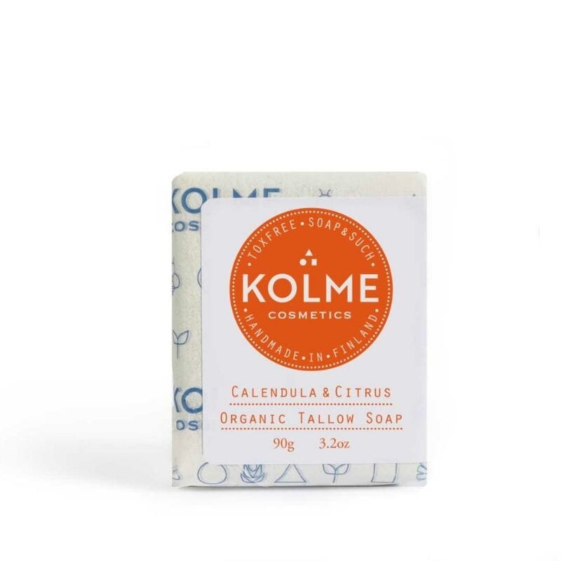 Luomu Talisaippua Kehäkukka+Sitrus 90g Saippuat Kolmecosmetics 
