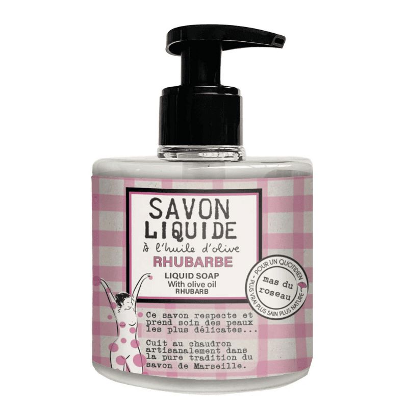 Nestemäinen Marseillesaippua Raparperi 99% Luomu! Saippuat Mas Du Roseau 300ml 