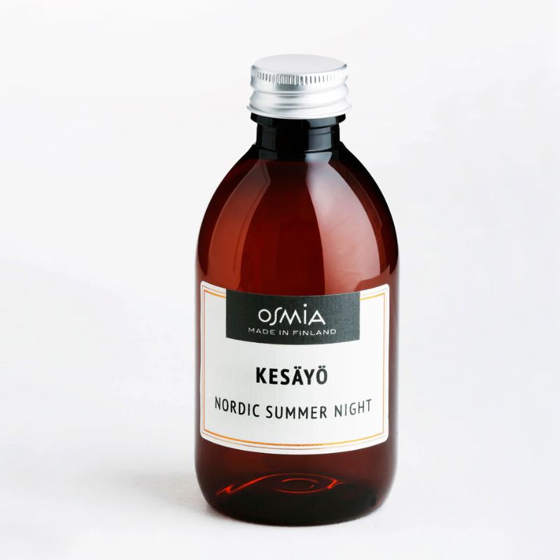 Osmian Kesäyö-huonetuoksun 250ml kierrekorkillinen täyttöpullo.