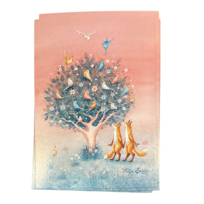 Postikortti - Kaksin lintupuun alla Postikortit Katja Saario 