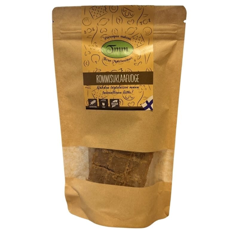 Rommisuklaafudge 180g Makeiset Turun makeismestari 