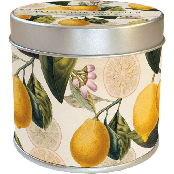 Sköna Ting tuoksukynttilä – Sitruuna, pienessä metallipurkissa, 100 % soijavahaa, raikas sitruunatuoksu, palo­aika n. 30 h