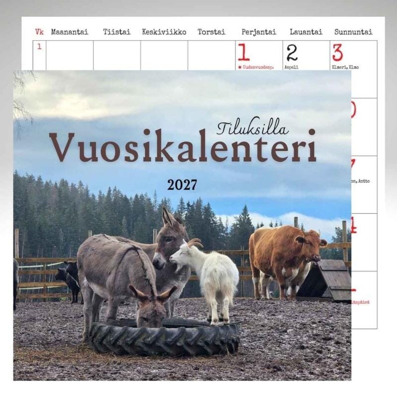 Tiluksilla Vuosikalenteri 2027 Kalenterit Tiluksilla 