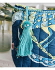Toilettilaukku - Blue Floral Exotic Bird Laukut Powell Craft 