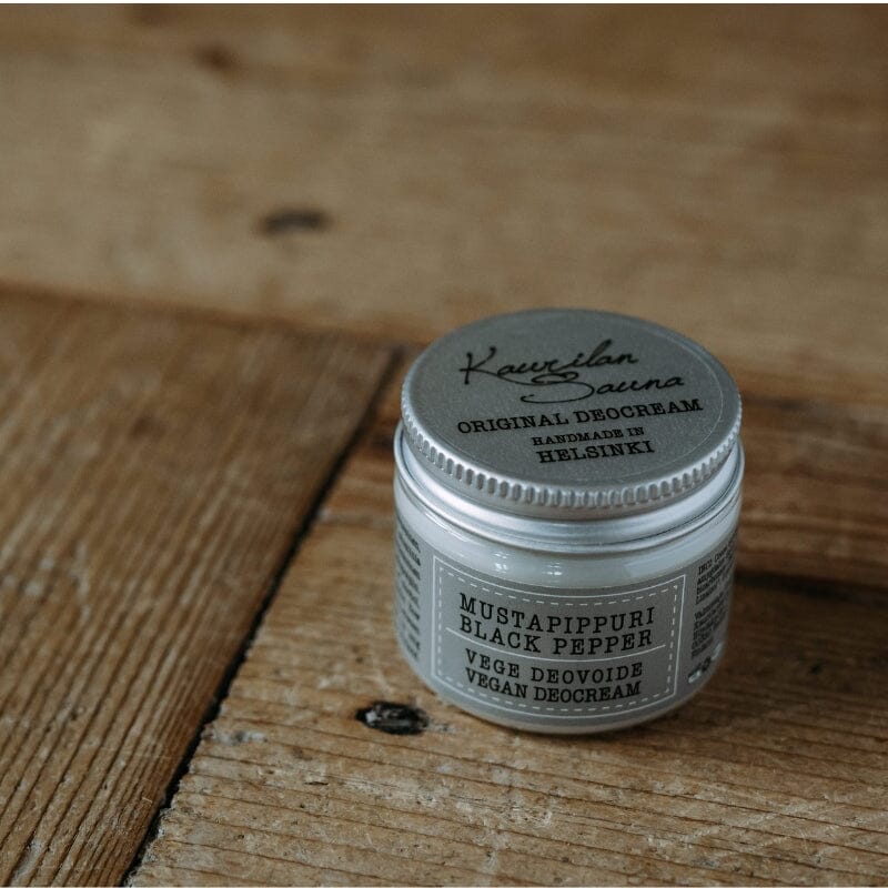 Tontun Saunasetti Ⅱ - Lahjapakettiin kuuluva Kaurilan saunan Vegaaninen mustapippuri-deovoide.