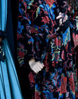 Velvet Burnt Orange Print naisten kimono aamutakki Puuvillavaatteet Powell Craft 