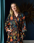 Burnt Orange naisten kimono aamutakki Puuvillavaatteet Powell Craft 