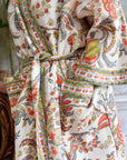 Floral Peach naisten vohveli-kylpytakki Puuvillavaatteet Powell Craft 