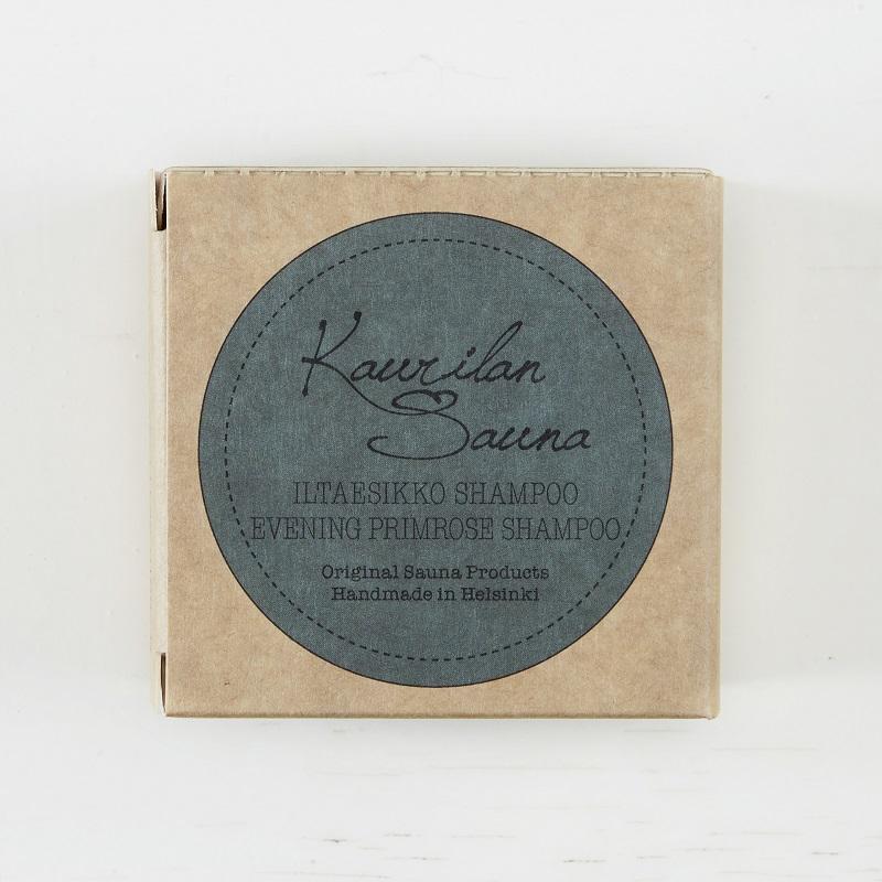 Iltaesikko palashampoo 90 g - OUTLET Shampoo Kaurilan Sauna ekologinen pahvipakkaus 