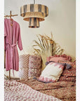 Kimono Fuksia-raidallinen - puuvilla aamutakki Bathrobe Madam stoltz 