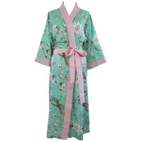 Mint Blossom naisten kimono aamutakki Puuvillavaatteet Powell Craft 