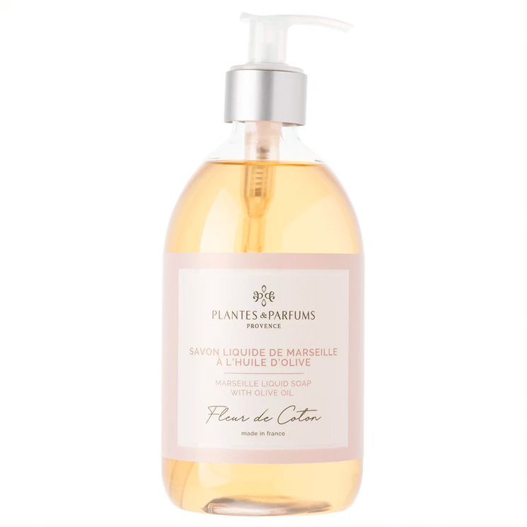 Nestemäinen Marseillesaippua Fleur de Coton 500 ml Saippuat Plantes&Parfums Provence 