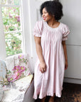 Pink Juliet naisten lyhythihainen yöpaita Puuvillavaatteet Powell Craft 