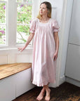 Pink Juliet naisten lyhythihainen yöpaita Puuvillavaatteet Powell Craft 
