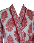 Pink Paisley naisten kimono aamutakki Puuvillavaatteet Powell Craft 