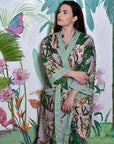 Pink Stargazer Lily aamutakki Puuvillavaatteet Powell Craft 