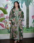 Pink Stargazer Lily aamutakki Puuvillavaatteet Powell Craft 