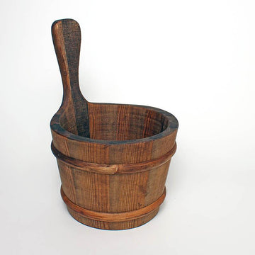 Puukiulu tervattu 2 litraa Wooden pails E.Strauss 