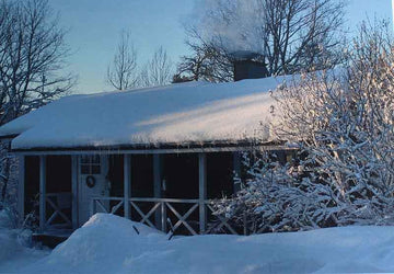 Talvi postikortti postikortti Kaurilan Sauna 